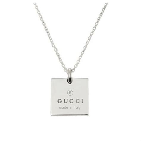 gucci square pendant necklace|authentic gucci necklace.